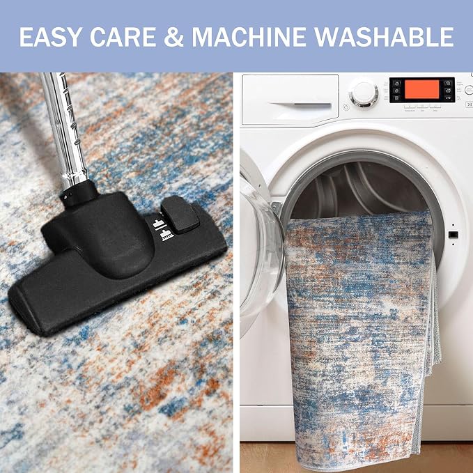 IOHOUZE Abstract Runner Rug 3x6 Ft Washable Runners - Image 3