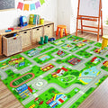 Capslpad Green Car Road Kid Rug Carpet Playmat by CapslpadDirect