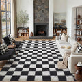 PureCozy Checkered Rug 7x10 for Living Room by PureCozy