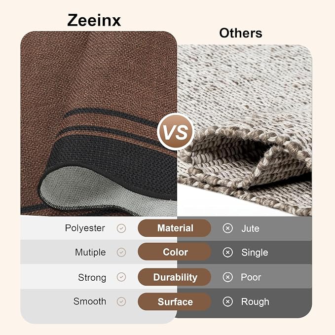 5x7 Scalloped Rug Easy Jute Washable Outdoor Patio Rug - Image 5