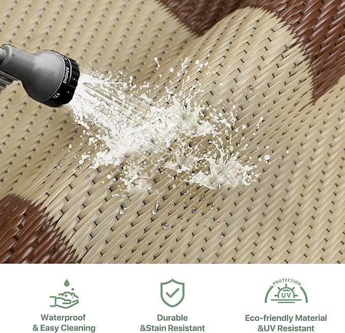 GENIMO 6' x 9' Outdoor Rug Waterproof - Image 6