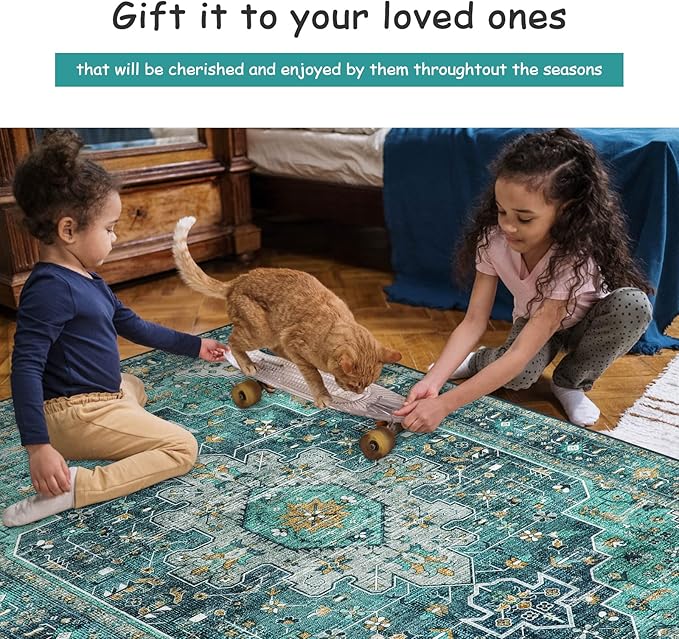 Moynesa Ultra-Thin Vintage Area Rug - Image 5
