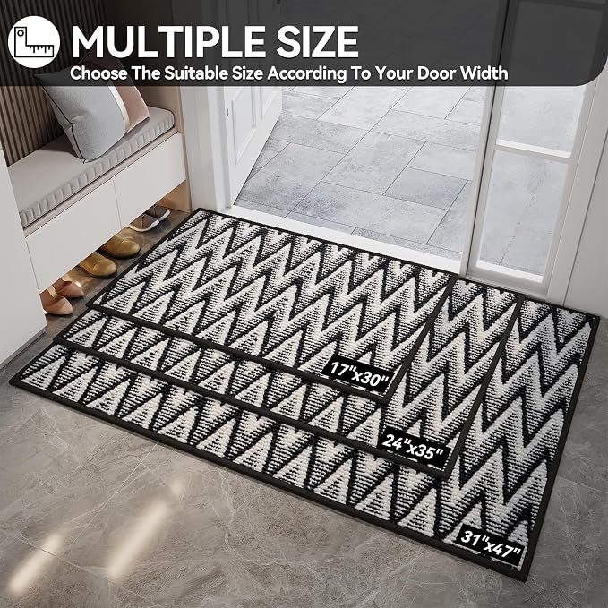 Indoor Door Mat 24x35, Dirt Resistant & Absorbent Doormat - Image 2