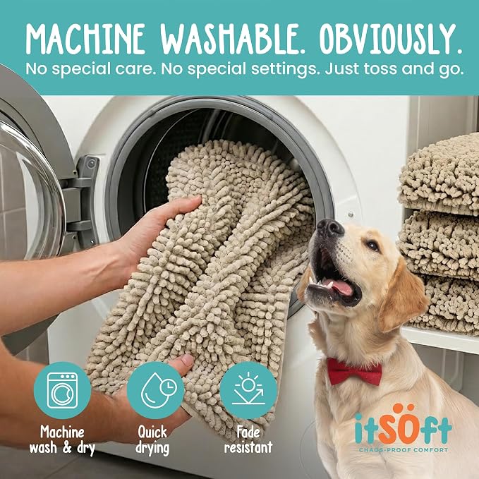Dog Rugs for Muddy Paws 34x21 | Cleaner Mud Free Floors | Muddy Dogs Mats for - Image 5