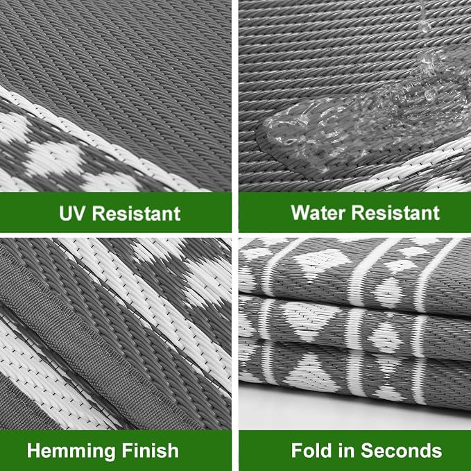 RURALITY Outdoor Rugs 5x8 Waterproof - Image 4