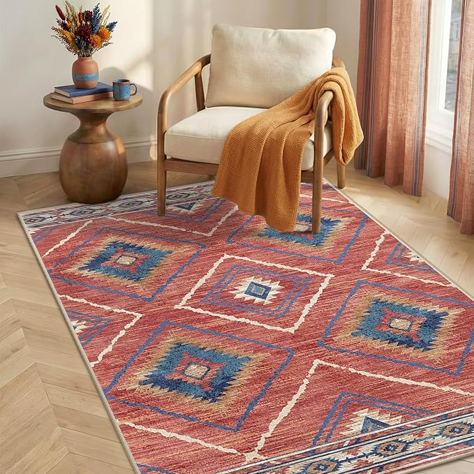 BESTSWEETIE Area Rug 3x4 Rug Machine Washable Non-Slip Low Pile Print Pattern by BESTSWEETIE