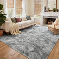 5x8 Ft Large Shag Rugs for Living Room, Tie Dyed Ultra Soft Fluffy Furry Area by Cuzwlovita