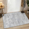 Latte&Fog 2x3 Entryway Rug, Small Vintage Grey Door Mat, Washable Kitchen Rug by LatteFog