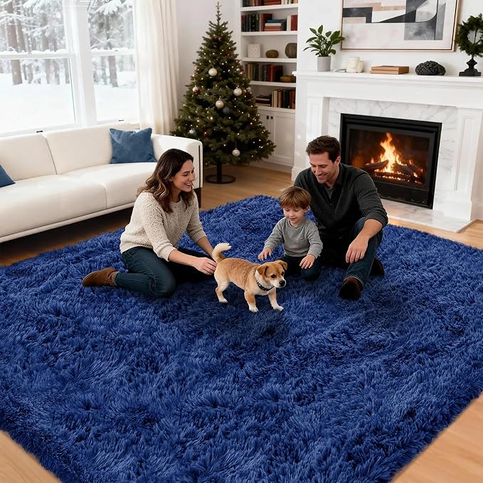 8x10 Area Rug for Living Room: Ultra Soft Fluffy Rug Modern Large Thicked Shag - Image 4