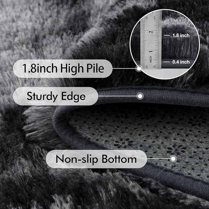 6x9 Ft Large Shag Rugs for Living Room Decor, Tie-Dyed Ultra Soft Fluffy Furry - Image 5