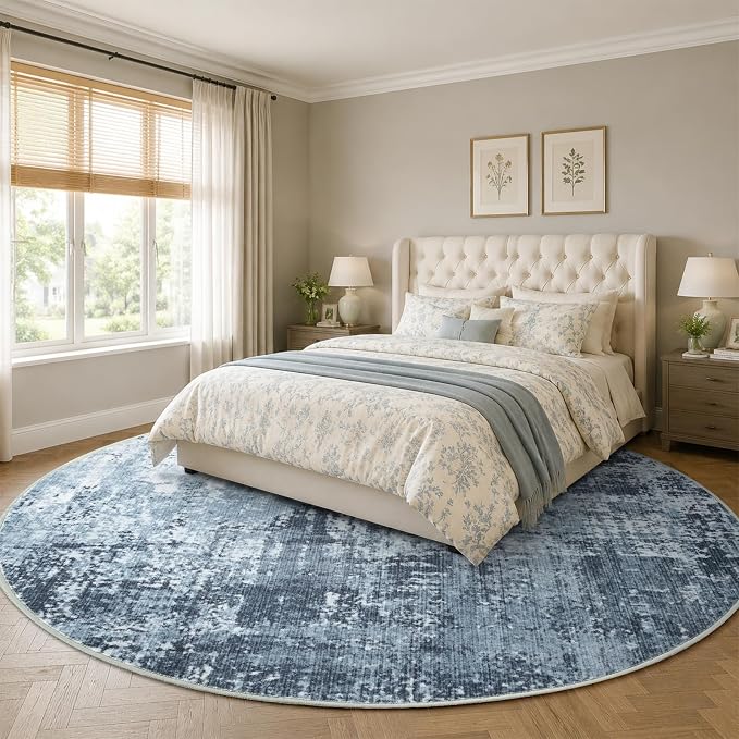 6Ft Round Area Rugs for Living Room, Soft Non-Slip Washable Rugs Modern - Image 3