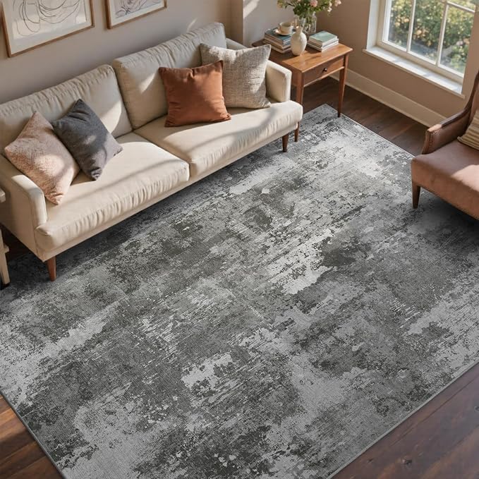 4x6 Ft Area Rugs for Living Room, Soft Non-Slip Washable Rugs Modern Abstract - Image 2