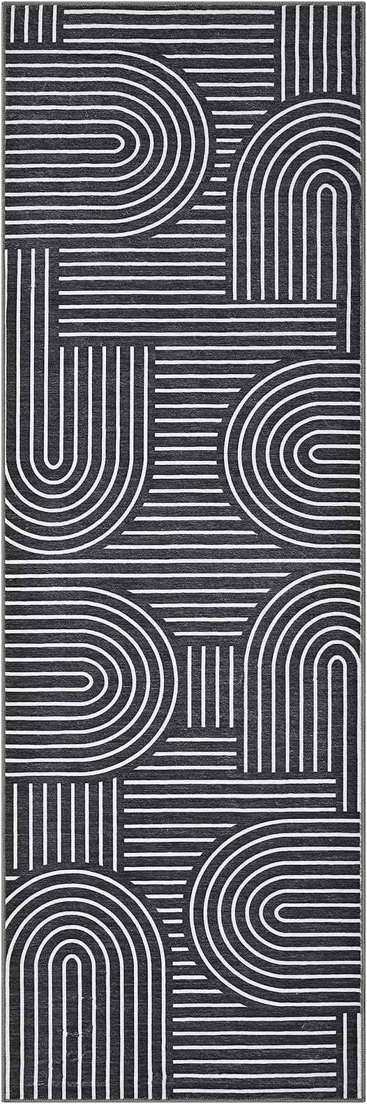 ROYHOME Modern Rug 2x6 Runners for Hallways, Abstract Kitchen Runner Rugs Non - Image 4
