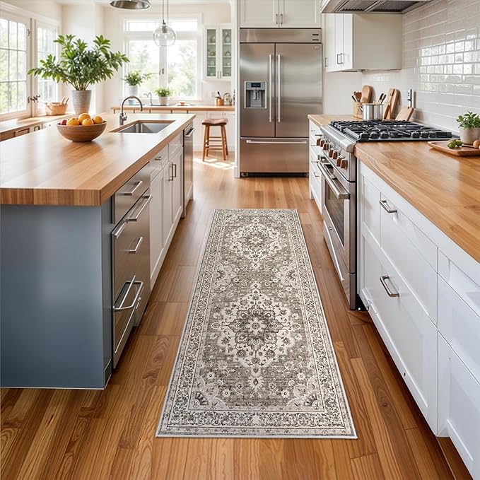 Washable Oriental Hallway Runner Rug - Image 2