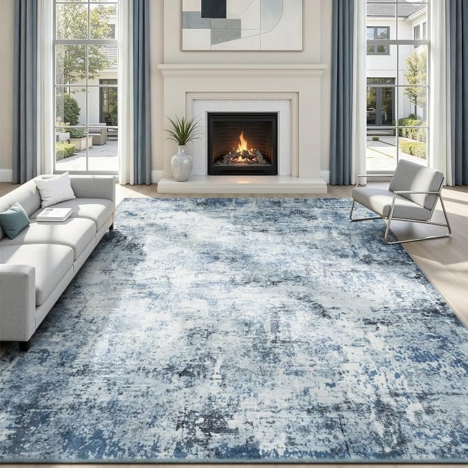Rugflix 8x10 Area Rugs for Living Room, Washable Large Rug Stain-Resistant Low - Image 9