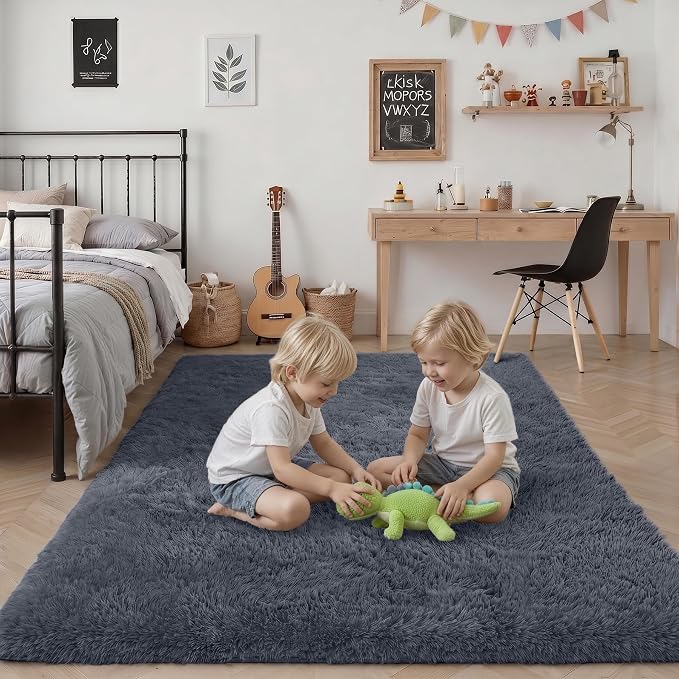 Fluffy 4x6 Area Rugs for Living Room Bedroom: Ultra Soft Shag Rug Non-Slip - Image 7