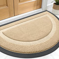OLANLY Half Circle Door Mat Indoor Outdoor Entrance Welcome, Waterproof by OLANLY