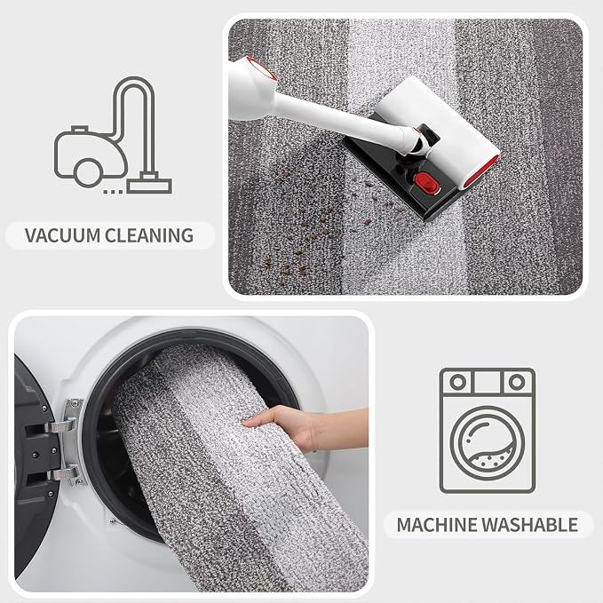 Kitinjoy Indoor Outdoor Door Mat, 34x21 Non-Slip Absorbent Dirt Trapper - Image 5