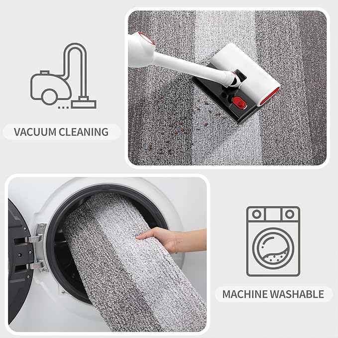 Kitinjoy Indoor Outdoor Door Mat, 54x32 Non-Slip Absorbent Dirt Trapper - Image 5