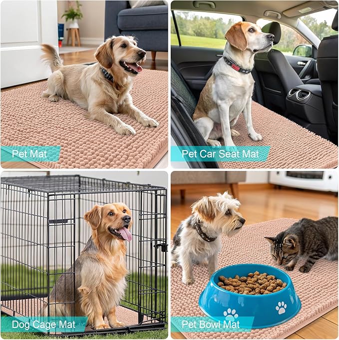 OLANLY Dog Door Mat for Muddy Paws 44x32, Absorbs Moisture and Dirt, Absorbent - Image 7