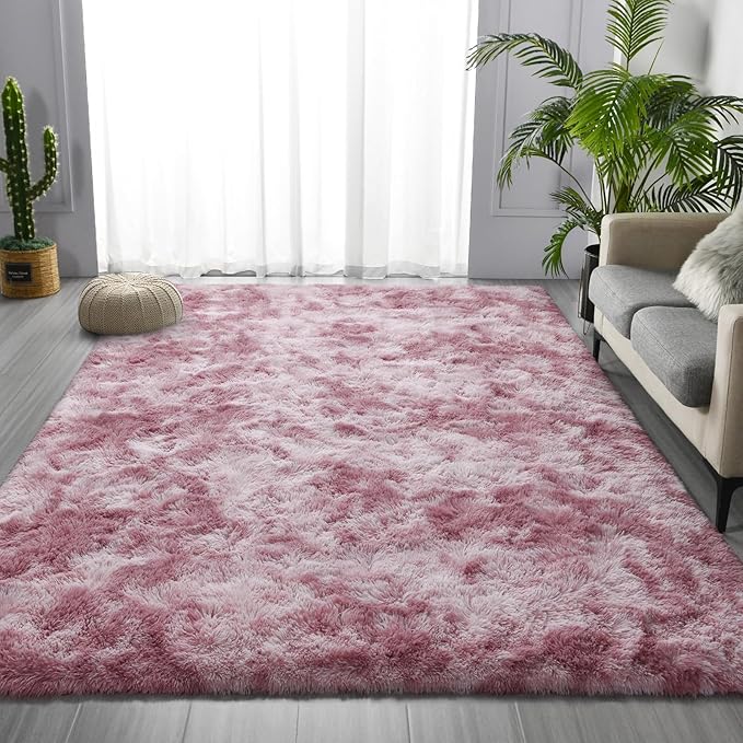 Deerhoo Shag Area Rug, 4 X 6 Tie-Dyed Plush Fuzzy Rugs - Image 2