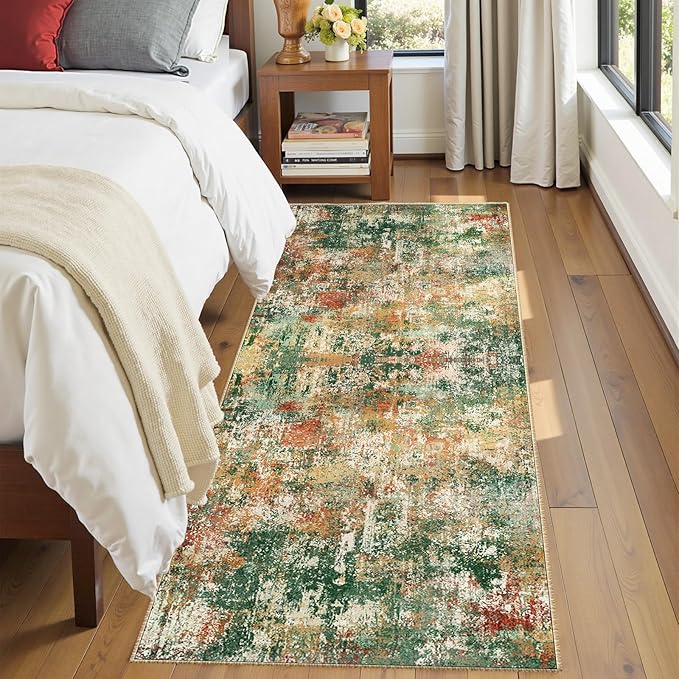 RELEANY Washable Area Rugs 2'x6' Non-Slip Modern Abstract Soft - Image 3