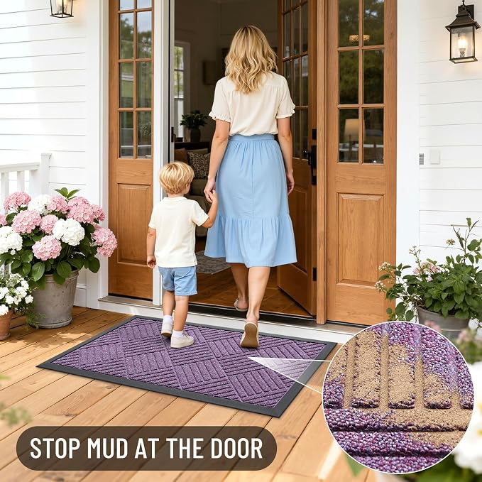 OLANLY Front Door Mat Outside Entrance 29.5x17, Heavy Duty Sturdy Natural - Image 7