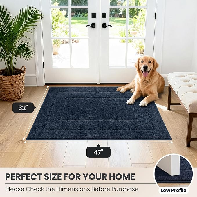 PURRUGS Dirt Trapping Door Mat 32" x 47", Non-Slip/Skid Machine Washable - Image 8