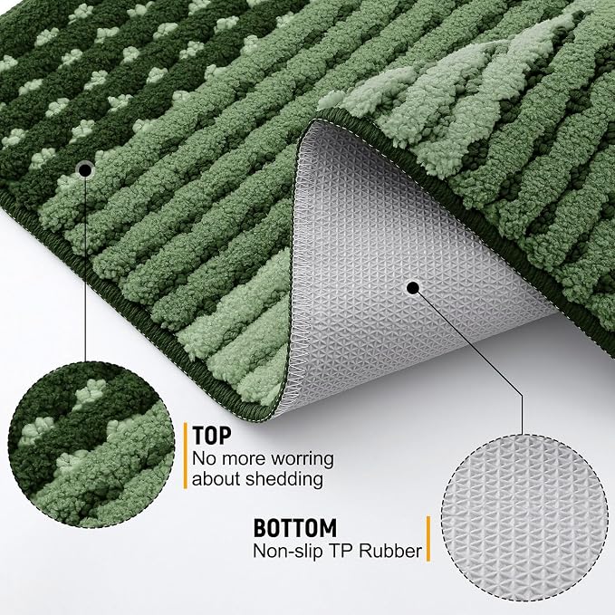 Kitinjoy Indoor Outdoor Door Mat, 59x36 Non-Slip Absorbent Dirt Trapper - Image 3