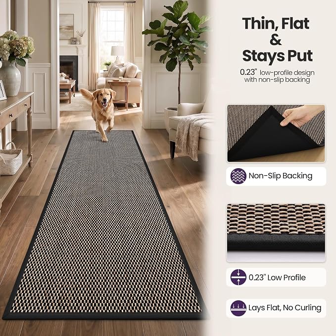 DEX Hallway Runner Rug 2x6, Non Slip Rubber Backing Inside Entryway Carpet - Image 6