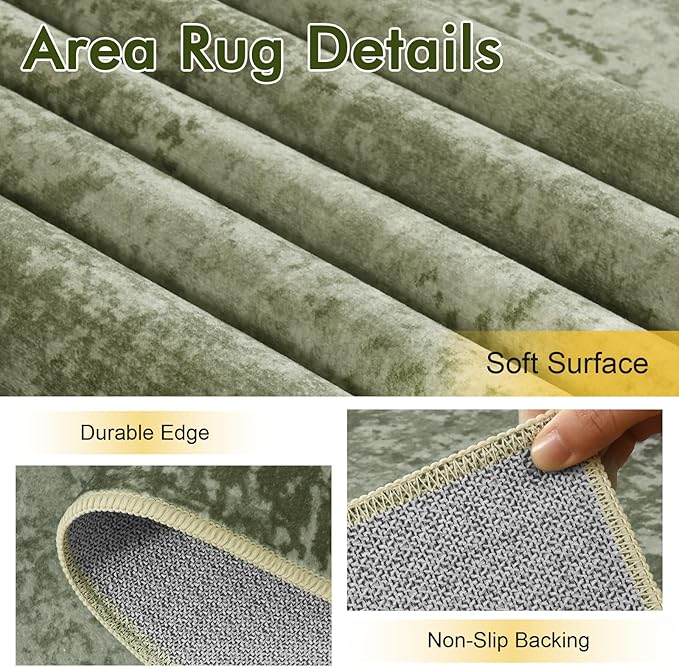 2x6 Ft Washable Runner Rug, Non-Slip Low Pile Hallway Kitchen Area Rug - Image 5