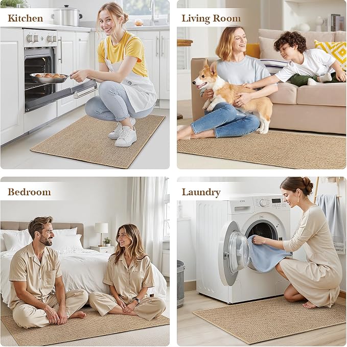 Kitchen Rugs and Mats, Non Slip Washable Set of 2 PCS, Absorbent Kitchen Mats - Image 7