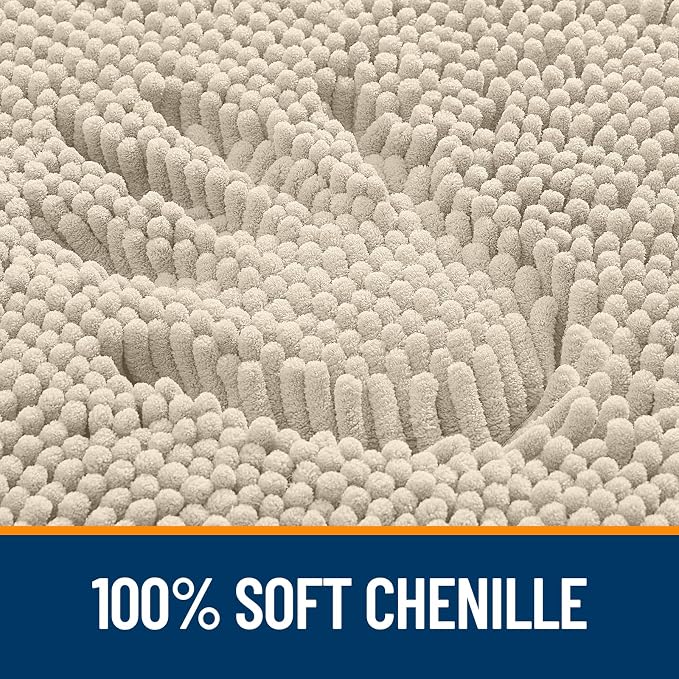 OLANLY Large Bathroom Rugs 59x35, Extra Soft Absorbent Chenille Bath Rugs - Image 3