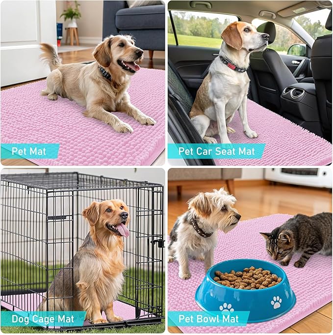 OLANLY Dog Door Mat for Muddy Paws 44x32, Absorbs Moisture and Dirt, Absorbent - Image 7