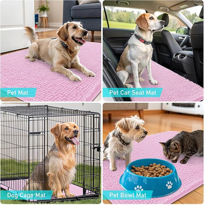 OLANLY Dog Door Mat for Muddy Paws 70x46, Absorbs Moisture and Dirt, Absorbent - Image 7