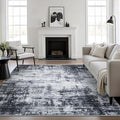 5x5 Area Rug Living Room Rug: Washable Modern Abstract Soft Thin Rug Indoor by FXRHLP