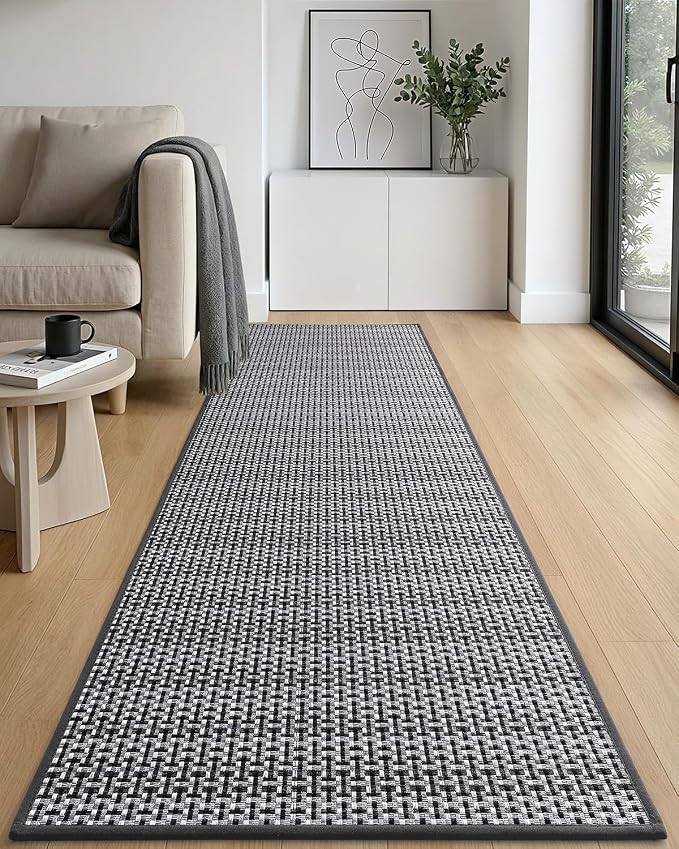 DEXI Hallway Runner Rug 2'4"x12', Non Slip Rubber Backed Runners Carpet - Image 6