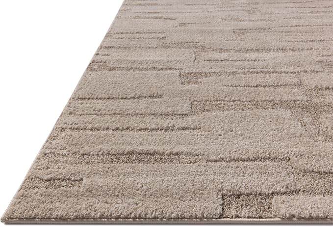 Loloi Amber Lewis Monty Collection MOT-04 Taupe/Beige 5'-3" x 7'-6", .50" Pile - Image 6