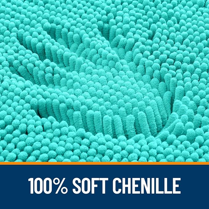 OLANLY Large Bathroom Rugs 40x32, Extra Soft Absorbent Chenille Bath Rugs - Image 3