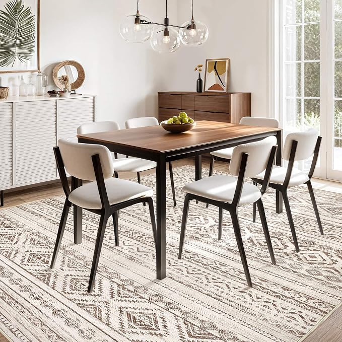 cotiled 8x10 Area Rugs Living Room Rug: Washable Boho Rugs - Image 7