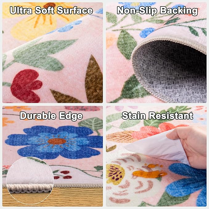 Runner Rug for Entryway: 2x6 Kitchen Rugs Non Slip Washable Ultra-Thin Soft - Image 8