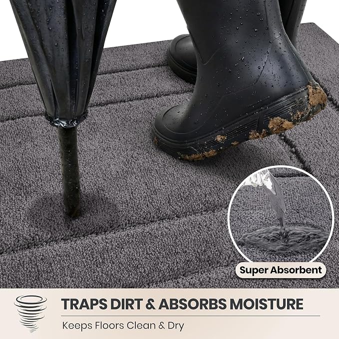 PURRUGS Dirt Trapping Door Mat 32" x 70", Non-Slip/Skid Machine Washable - Image 2