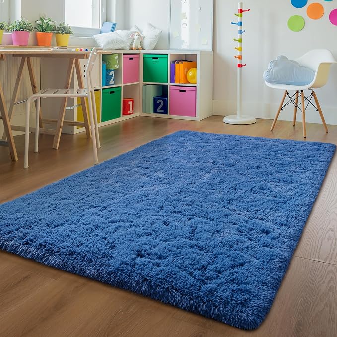 Andecor Soft Fluffy Bedroom Rugs, 6 x 9 Feet Indoor Shaggy Plush Area Rug - Image 2