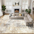 Large Area Rugs 12x15: Washable Abstract Modern Soft Rug Stain Resistant Indoor by LOONGRUG