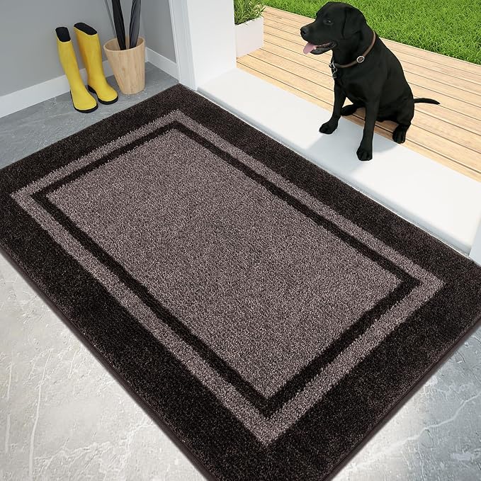 PURRUGS Dirt Trapping Door Mat 32" x 48", Non-Slip Machine Washable Entryway Rug by PURRUGS