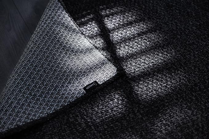 CAMILSON Easy Jute Rug 5x7, Indoor Outdoor Dark Gray Black Farmhouse Area Rugs - Image 4