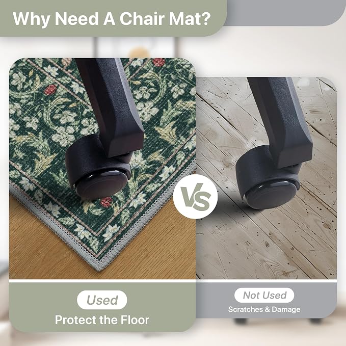 48"x72" Office Chair Mat for Hardwood Tile Floor, Under Desk Carpet Protector - Image 4
