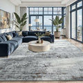 Toneed Abstract Area Rug 9x12 Modern Washable Rug Soft Non Slip Rug Low Pile by Toneed