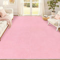 Pauwer Pink Area Rug for Girls Bedroom 8x10 Soft Fluffy Non Slip Machine by Pauwer