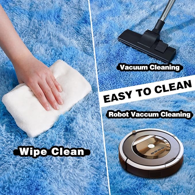 5x7 Fluffy Fuzzy Area Rug for Living Room Bedroom, Ultra Soft Rugs for Living - Image 4